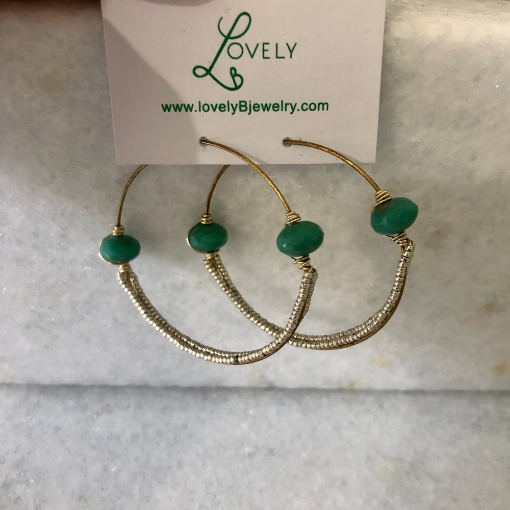 Never worn hoop earrings
